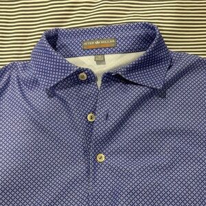 Peter Millar Patterned Blue Casual Shirt